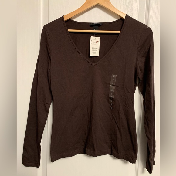 H&M Casual Long Sleeve Tee in Brown - Size S - Picture 1 of 3